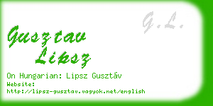 gusztav lipsz business card