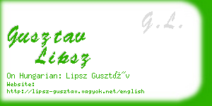 gusztav lipsz business card